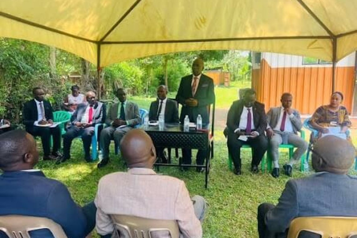 Hon. Ahmed Lwasa addressing leaders Hon. Ahmed Lwasa addressing leaders